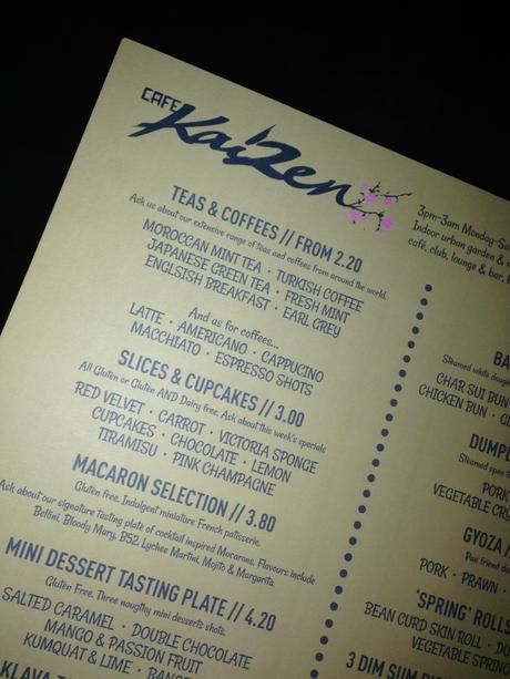 Cafe KaiZen Menu