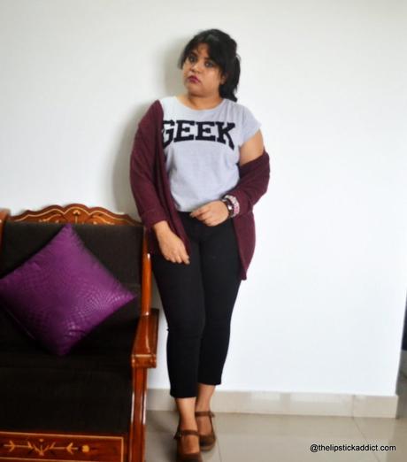 Outfit of the Day :: Styling Romwe Geek Crop Top for the Monsoon