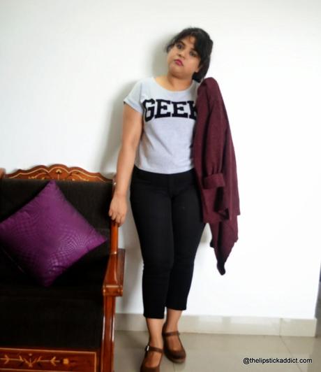 Outfit of the Day :: Styling Romwe Geek Crop Top for the Monsoon