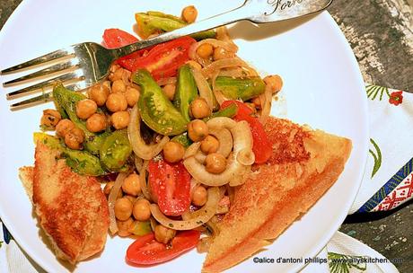 ~za'tar garbanzo beans & heirloom tomatoes~