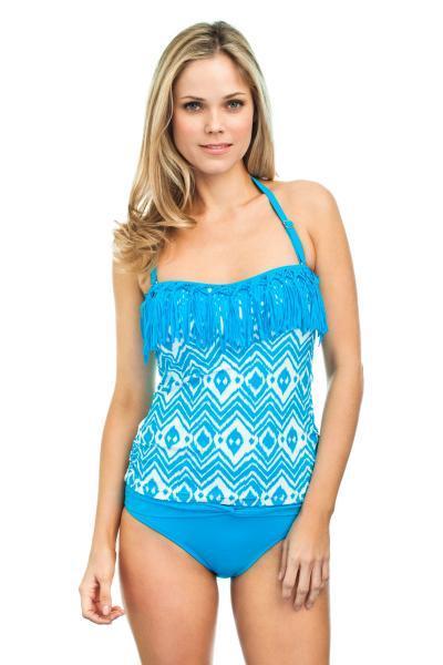 FIND YOUR INNER HAWAIIAN BEACH BABE WITH THIS CUTE TANKINI FROM LEILANI SWIMWEAR. ON SALE NOW