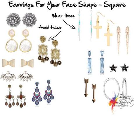 Earrings for your face shape - square