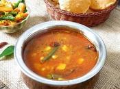 Poori Bhaji Raswala Bateta Shaak Potatoes Spicy Vegetarian Broth