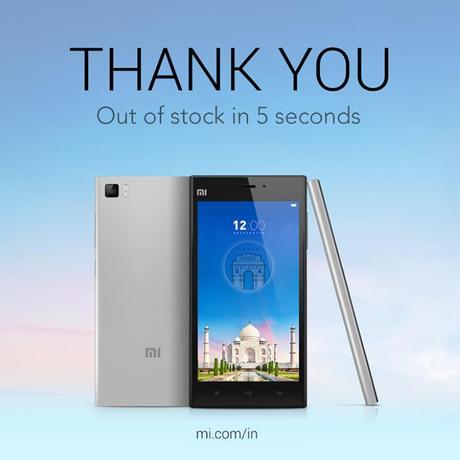 Xiaomi Mi3 Sales