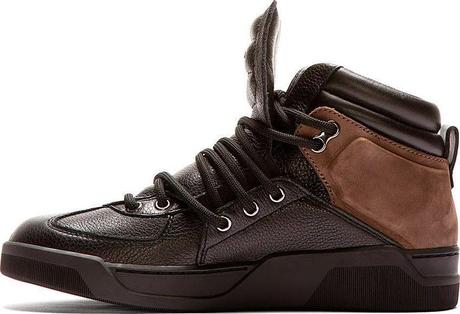 Pelle Bello High:  Dolce & Gabbana Black Leather High Top Sneaker
