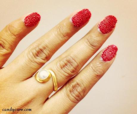 red caviar nails