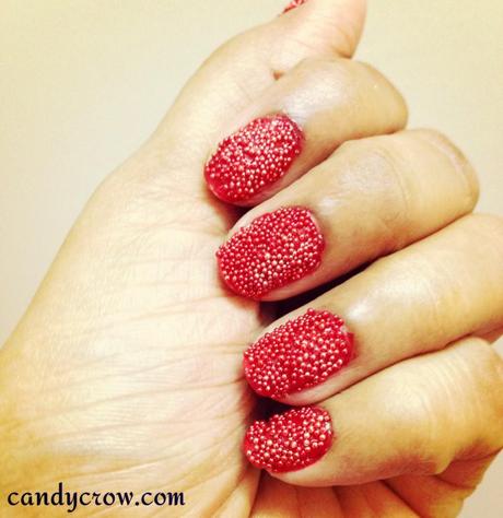 red caviar nails