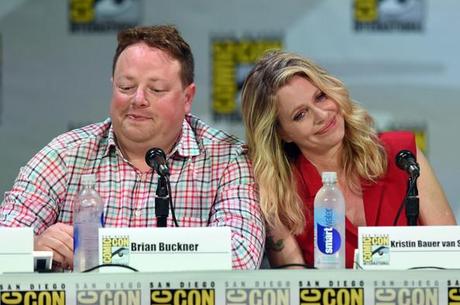 Brian Buckner and Kristin Bauer van Straten at HBO's True Blood Panel - Comic-Con International 2014 Ethan Miller Getty Images 6