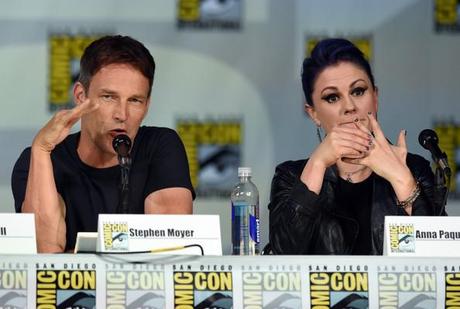 Anna Paquin and Stephen Moyer at HBO's _True Blood_ Panel - Comic-Con International 2014 Ethan Miller Getty Images 12