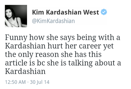 Kim K. Blast Adrienne Bailon On Twitter (-_-)