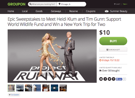 Win a Meet-and-Greet w/ Heidi Klum & Tim Gunn at Project Runway Finale from Groupon