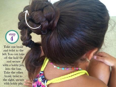 The Braided Bun How-To using Johnson's #NoMoreTangles #ad #latinabloggers