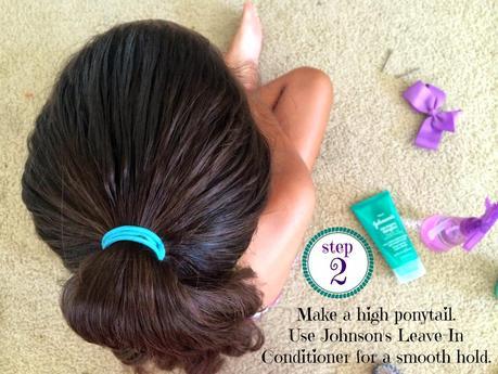 The Braided Bun How-To using Johnson's #NoMoreTangles #ad #latinabloggers
