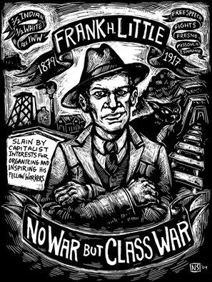 On August 1, 1917, labor organizer Frank Little was taken forcibly from his boarding house in Butte, Montana, and was lynched from a railroad trestle.
In the summer of 1917, Frank had been helping to organize copper workers in a strike against the Anaconda Copper Company. He also took a stand against WWI, arguing that all working men should refuse to join the army and fight on behalf of their capitalist oppressors. As he said in the last speech before his death, 