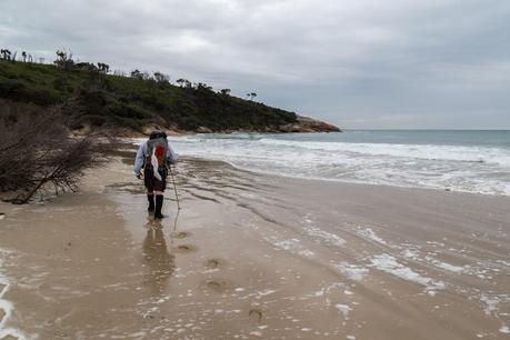 approaching lighthouse point three mile beach wilsons promontory 
