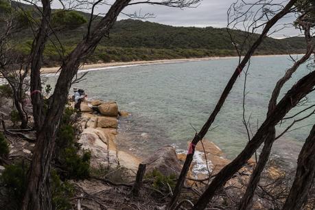 rocky outcrop three mile beach wilsons promontory 