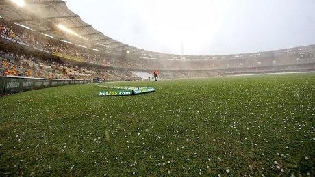 hailstorm at Gabba, Brisbane...... stoppage of Test..