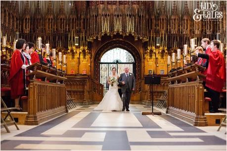 Bride enters York Minster wEdding photography