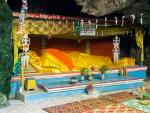 Sleeping Buddha inside the  killing caves