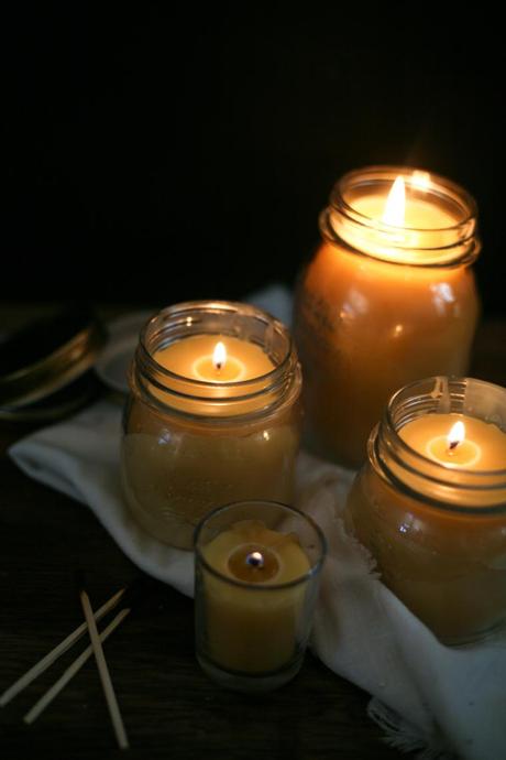 DIY beeswax candles