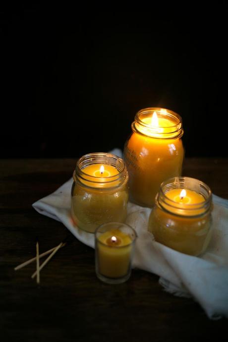 DIY beeswax candles