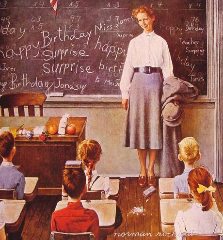 Teacher’s Birthday by Norman Rockwell
