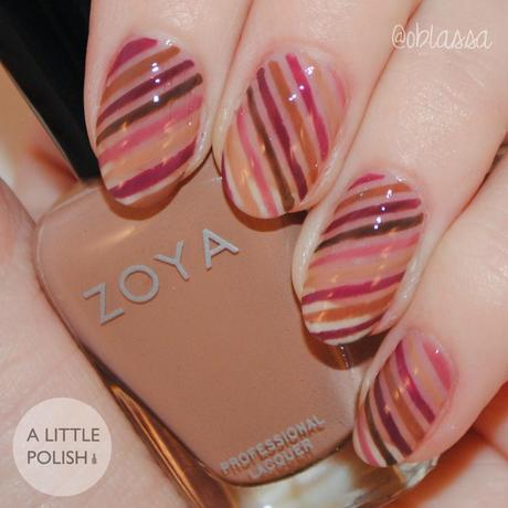 Negative Space nail art with the Zoya Naturel Deux Collection