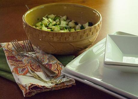 Zucchini Salad with Pecans and Sweet Lemon Vinaigrette