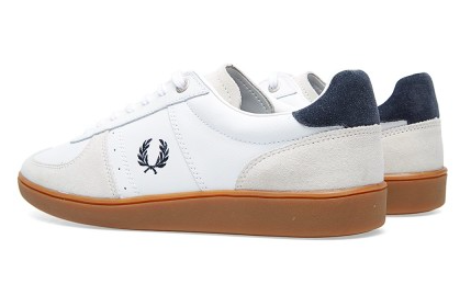 Sporty Meets Cool:  Fred Perry Trentham  Leather & Suede Sneakers
