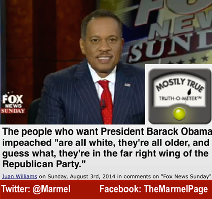 Politifact rates the idea that the people who want the President impeached are all 