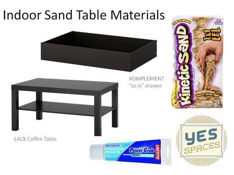Indoor Sand table materials