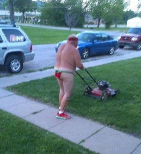 nude lawnmower