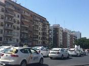 Taxi Protests Birds Views Seville, Spain