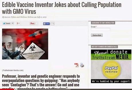 It Doesn't Get Much Creepier Than This!!! - Scientist Working on Gov’t Ebola Drug Joked about Culling Population with GMO Virus