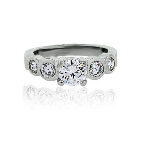 Bezel Set Round Brilliant diamond engagement ring