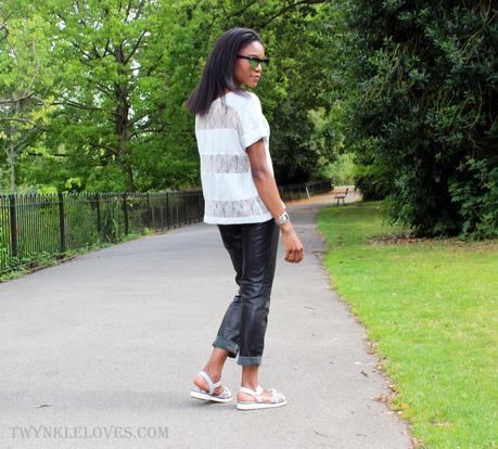 Today I'm Wearing: Silver Lace + Crystal Flats