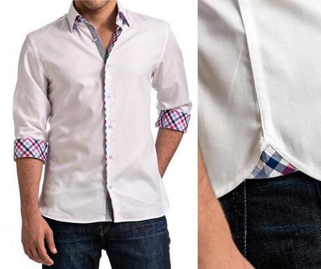 Add a pop of color to your shirts: Accent fabrics mens dress shirt