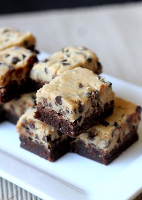 Cookie Dough Brownies from Bakerita.com #recipe