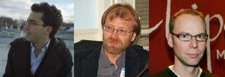 l to r: Jonathan Safran Foer, George Saunders Steve Ells