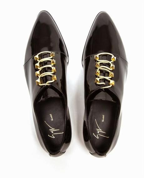 Slicker Than Oil:  Giuseppe Zanotti Jackson Patent Leather Lace Up Shoes