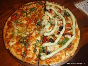 Half & Half Veg Pizza