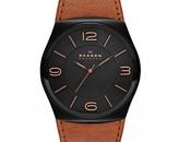 Skagen Havene Men’s Three-Hand Leather Watch