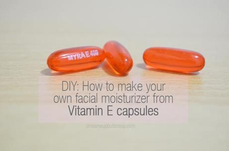 DIY: How to make your own facial moisturizer from Vitamin E capsules