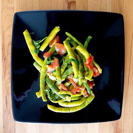French bean, tomato and cumin salad