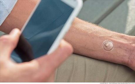 Digital tattoos and advanced phone technology advertised by Motorola
