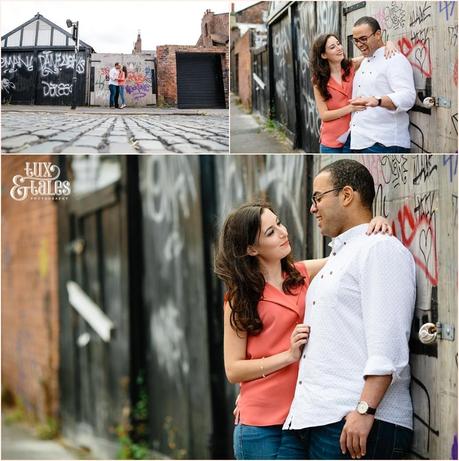 Liverpool engagement photography grafitti wall