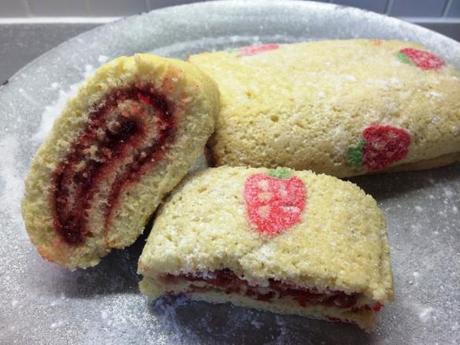 decorated strawberry swiss roll homemade jam recipe greatbloggersbakeoff gbbo