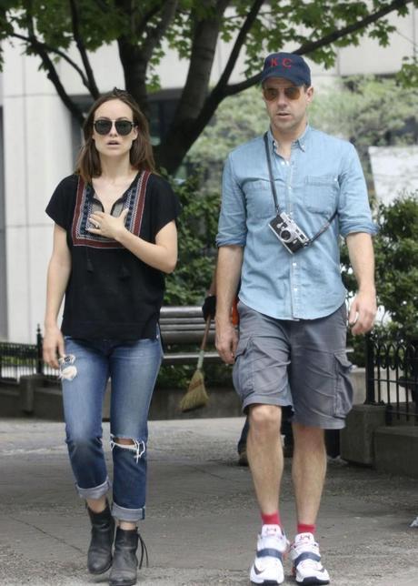 olivia wilde and jason sudeikis out in montreal august 2014 1 731x1024 womens fashion mens fashion celebrity fashion 