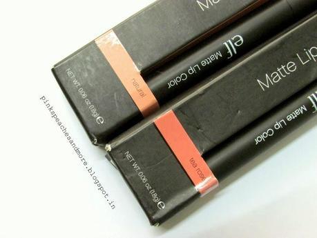 ELF Studio Matte Lip Color- Natural and Tea Rose| Review, Swatches and LOTD