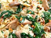 Skillet Chicken Spinach Bowties